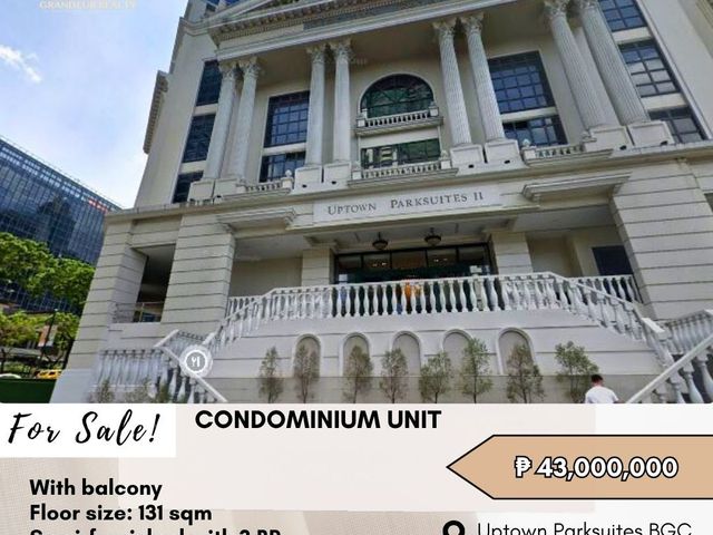 For Sale: Condo Unit located at Uptown Parksuites BGC