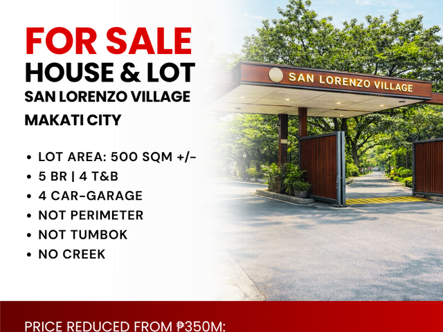 FOR SALE House & Lot in San Lorenzo Village, Brgy. San Lorenzo, Makati City