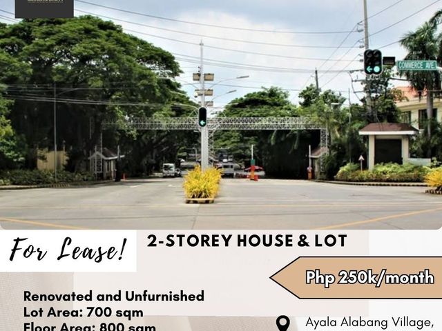 FOR LEASE Two Storey House located at Ayala Alabang Village, Brgy. Ayala Alabang, Muntinlupa City