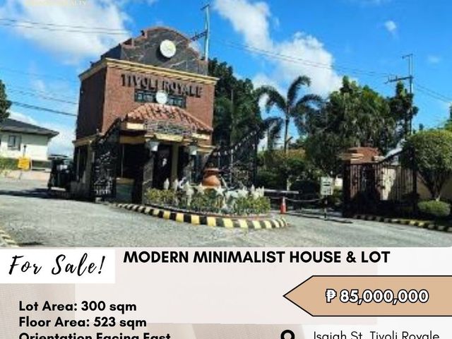 FOR SALE Modern Minimalist House and lot located at Isaiah St. Tivoli Royale