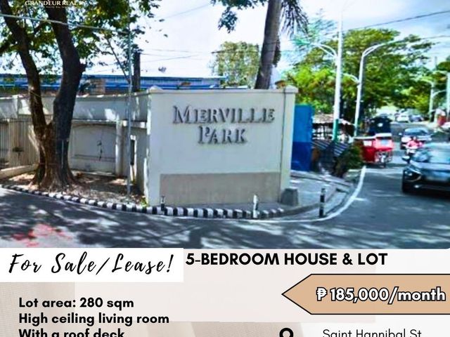 FOR LEASE/SALE: 5-BEDROOM HOUSE & LOT located at Saint Hannibal St. Merville Parańaque
