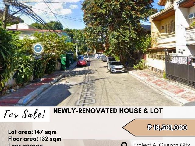 For Sale: Newly Renovated House & Lot in Project 4, Quezon City