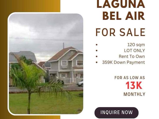 13K Monthly Lot for Sale in Sta Rosa Laguna Rent To Own Laguna Bel Air