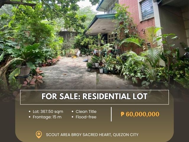 For Sale: Residential Lot In Scout Area Brgy Sacred Heart, Quezon City