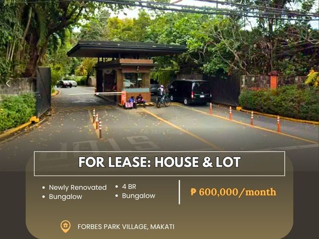 For Lease : House & Lot located at Forbes Park Village, Makati