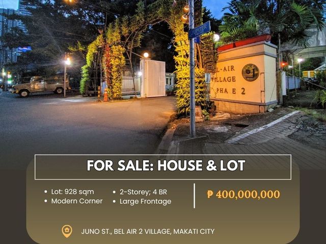 For Sale: Modern Corner House located at Juno St., Bel Air 2 Village, Makati City
