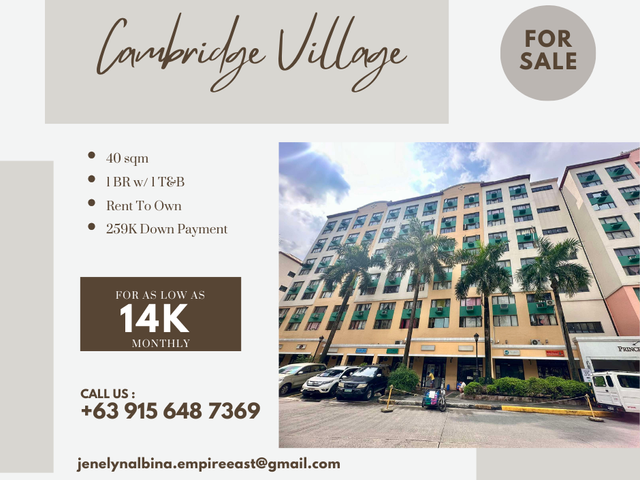 Cambridge Village 14K Monthly Rent To Own 259K To Move In