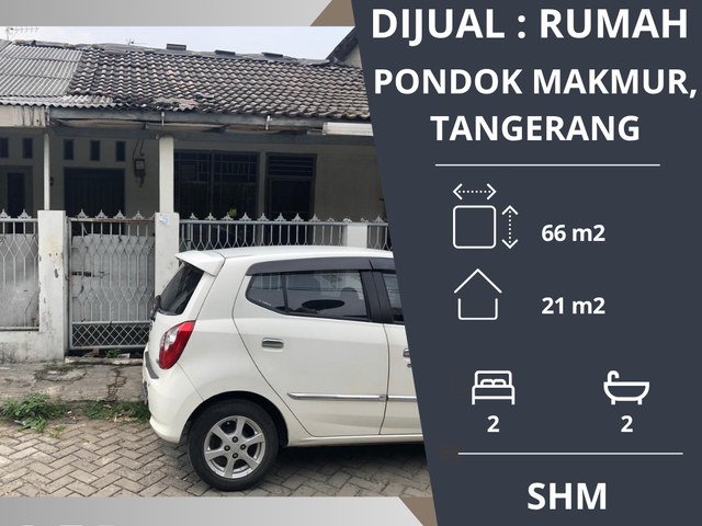 DIJUAL: Rumah di Pondok Makmur, Kota Bumi, Tangerang