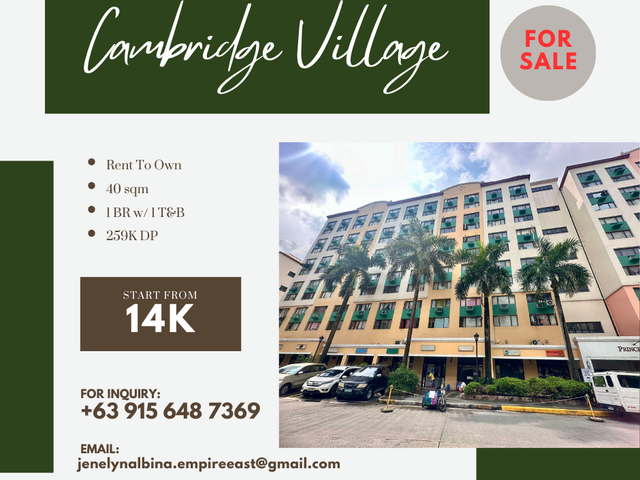 Condo in Pasig Rent To Own No DP 14K Monthly near Ortigas, mandaluyong, Makati