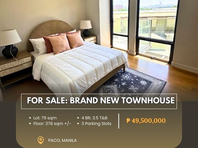 For Sale: Brand New Townhouse located in Paco Manila
