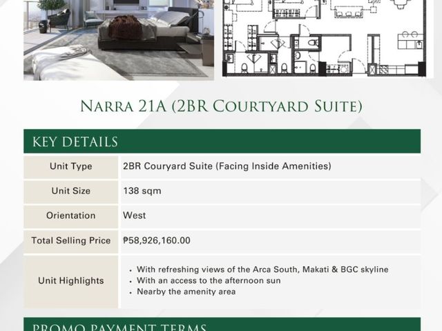 2BR at Garden Court Residences – Luxury Condo in Arca South, Taguig
