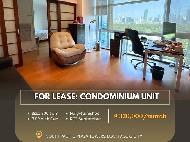 For Lease: Condo Unit located at South Pacific Plaza Towers, BGC