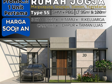 Rumah Jogja 5 Menit Exit Tol Sleman
