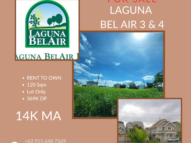 Laguna Bel Air 3 & 4 Lot for Sale 19K Monthly near Paseo, Nuvali, Calax, tagaytay