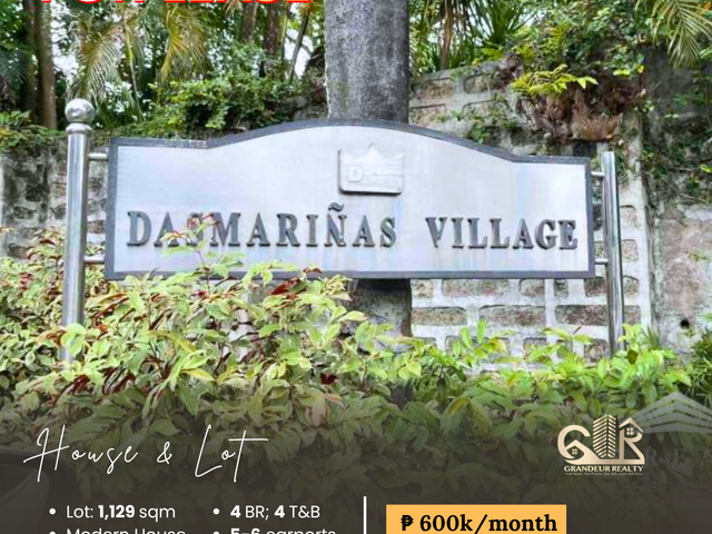FOR LEASE: House & Lot located at Dasmarinas Village, Brgy. Dasmarinas, Makati City
