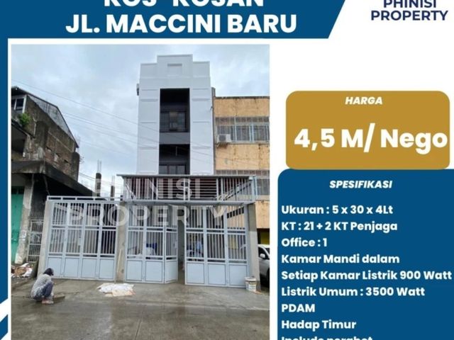 DIJUAL KOS KOSAN MURAH DI MACCINI BARU