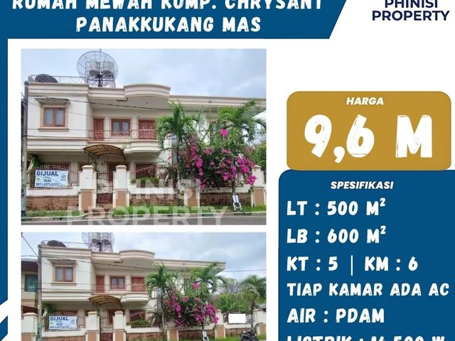DIJUAL RUMAH MEWAH KOMPLEKS CHRYSANT, PANAKKUKANG MAS – MAKASSAR