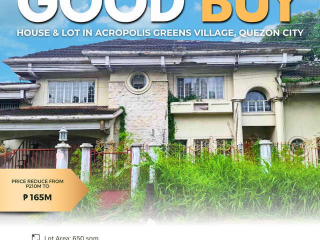 FOR SALE House & lot located at Acropolis Greens Village, Brgy. Bagumbayan, Quezon City