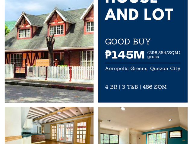 RUSH SALE & REPRICED! Two Storey Corner House and Lot in Acropolis Greens Village, Brgy. Bagumbayan, Quezon City