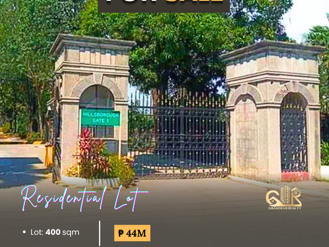 FOR SALE: Residential Lot located at Hillsborough Alabang Village, Brgy. Cupang, Muntinlupa City