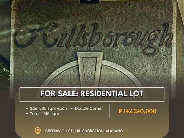 For Sale: Residential Lot in Hillsborough, Alabang Muntinlupa City