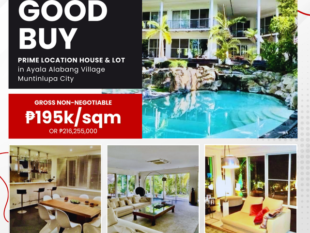 GOOD BUY 2-Storey House & Lot in Ayala Alabang Village, Muntinlupa City