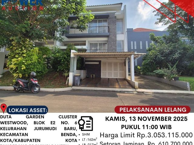 DIJUAL TANAH DAN BANGUNAN MELALUI LELANG‼