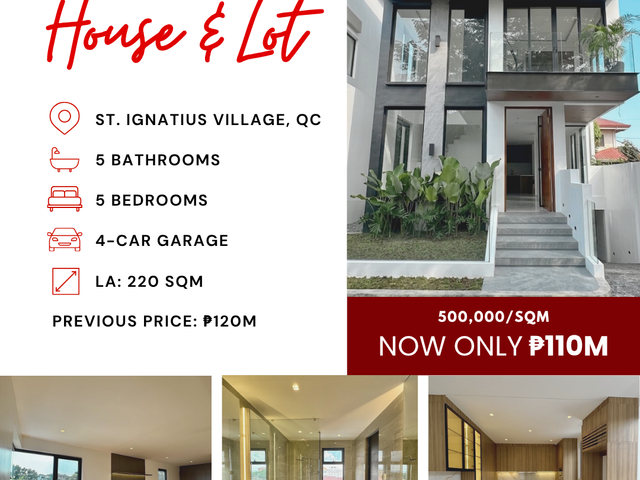FOR SALE: Brand New Single Detached House and Lot in St. Ignatius, Quezon City