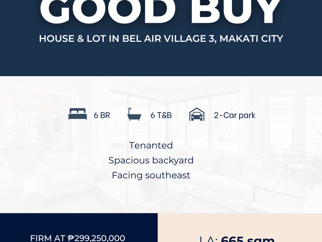 For Sale: House & Lot in Bel Air Village 3, Makati City