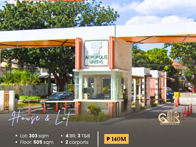 For Sale: House and Lot located in Acropolis Greens, Quezon City