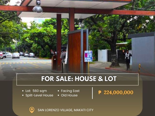 For Sale: Old Split Level House located at San Lorenzo Village, Makati