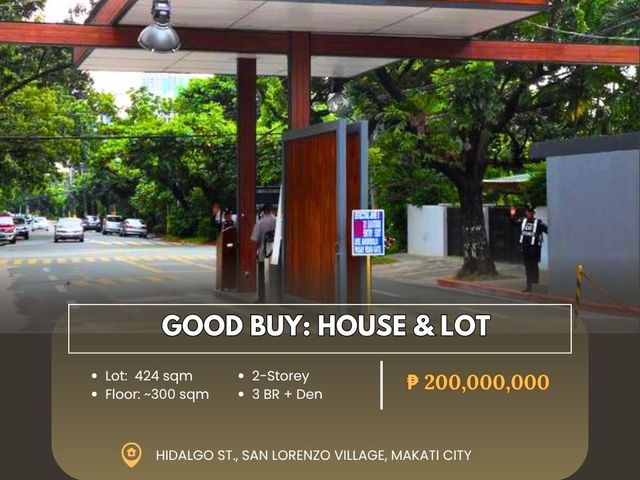 GOOD BUY: House & Lot located in San Lorenzo Village, Makati City
