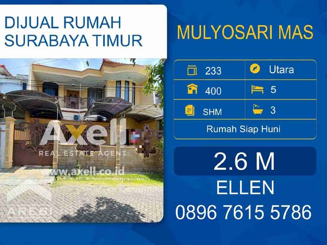 Rumah Mulyosari Mas Dijual