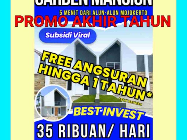 perumahan mojokerto subsidi terlaris viral garden mansion
