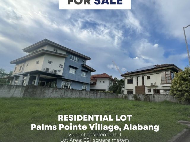 Palms Pointe Village Alabang Lot For Sale Muntinlupa Residential Lot