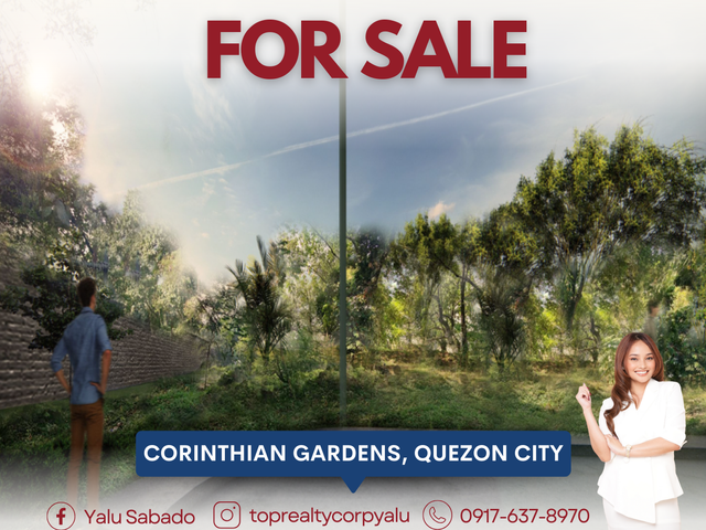 RARE! 907 sqm Lot FOR SALE in Corinthian Gardens, Quezon City