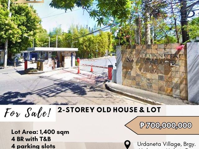 FOR SALE  Old House and Lot located at Urdaneta Village, Brgy. Urdaneta, Makati City