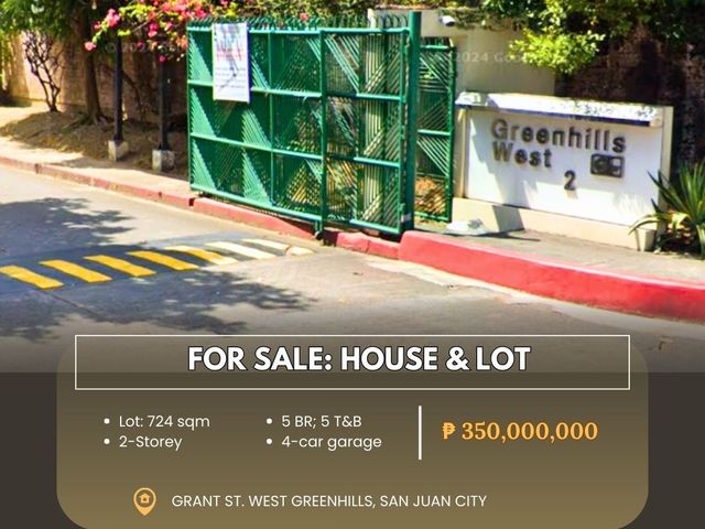 For Sale: House & Lot in West Greenhills San Juan City
