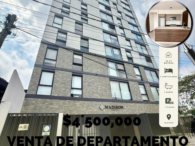 VENTA DE DEPARTAMENTO EN MADISON CERCA DE MIDTOWN GUADALAJARA