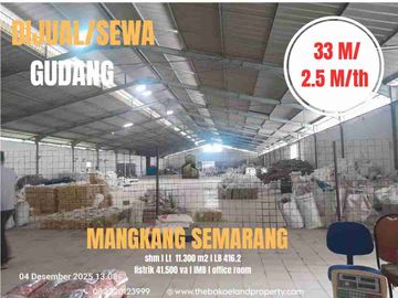 Gudang dijual di Mangkang Wetan - Garasi