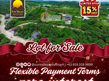 P62K Monthly - Promo LOT for sale in Sun Valley Estates Antipolo City