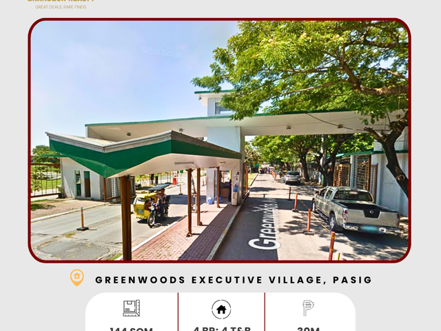 FOR SALE House & Lot located at Greenwoods Executive Village, Pasig City