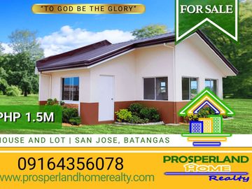 HOUSE AND LOT FOR SALE IN  SAN JOSE, BATANGAS