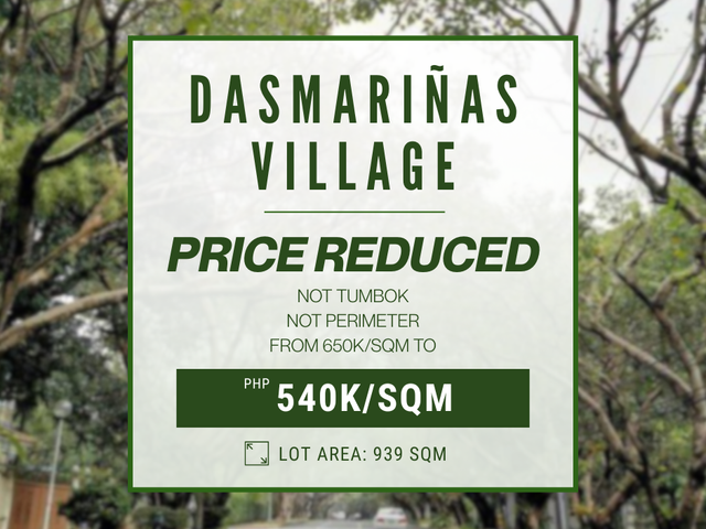 RUSH SALE: Price-Reduced Prime Residential Lot in Dasmariñas Village, Makati