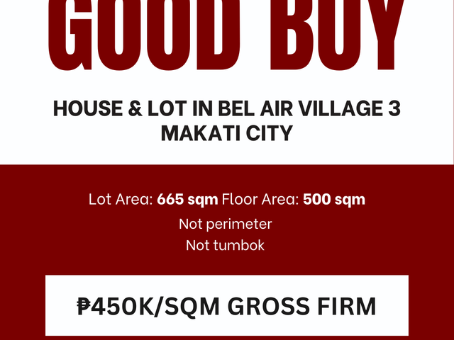 GOOD BUY: House & Lot in Bel Air Village 3, Makati City