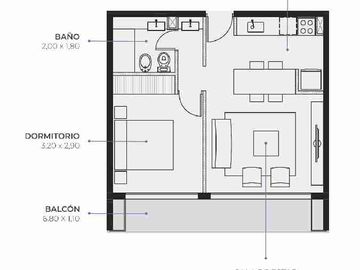 Apartamento en venta en Juana Koslay - Electricidad