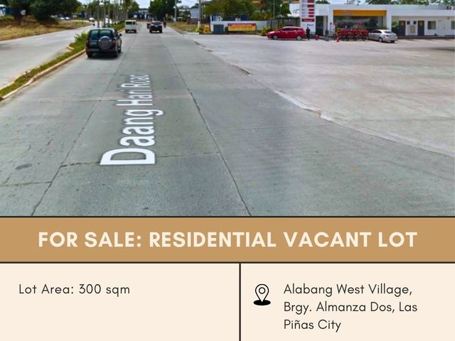 FOR SALE Residential Vacant Lot located at Alabang West Village, Brgy. Almanza Dos, Las Piñas City
