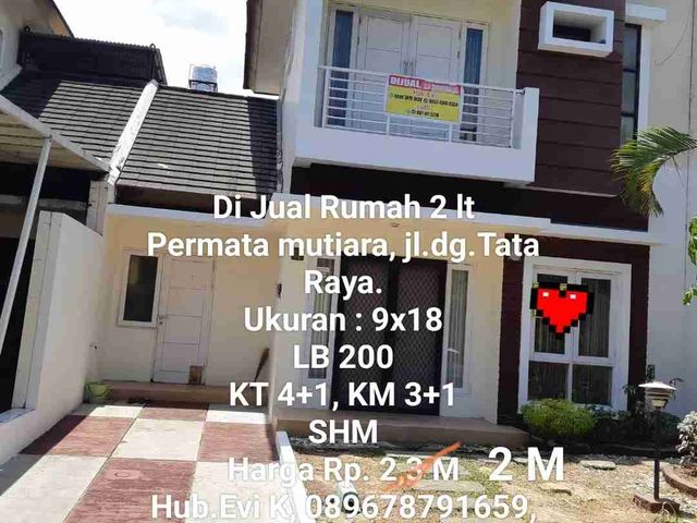 Dijual dan Disewakan Rumah 2 lt di Komp. Permaata Mutiara Makassar
