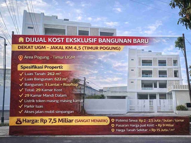 KOST BARU 29 KAMAR DEKAT UGM
HARGA DI BAWAH PASARAN – SIAP HASILKAN CUAN