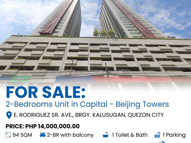 2-Bedroom Unit for Sale near St. Lukes Medical Center – Capital Towers